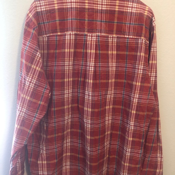 Woolrich Men Burnt Orange Stripe Casual Sh… - Picture 6 of 8